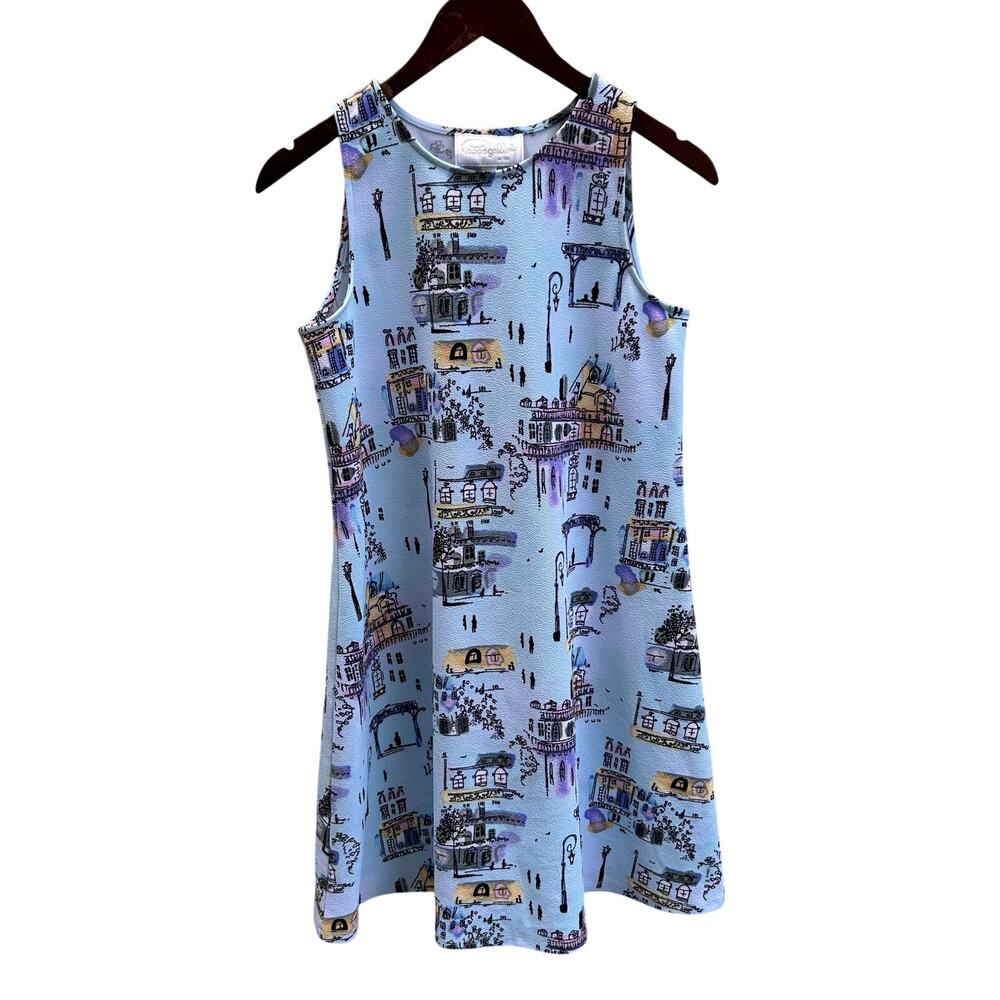 Cappagallo Paris Theme Swing Dress Size Women’s Small